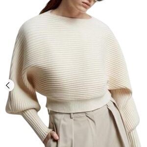 ByFlow by Anthropologie White Crop Sweater size S
